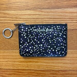 Michael Kors Starry Purple & Black Card Holder